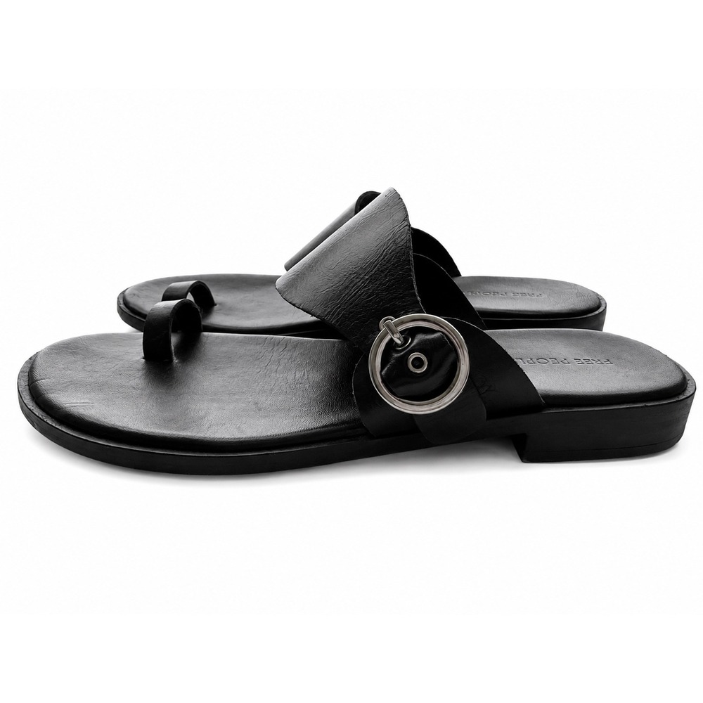Free People Barcelona Slip On Leather Sandals Size 6 - Picture 2 of 8